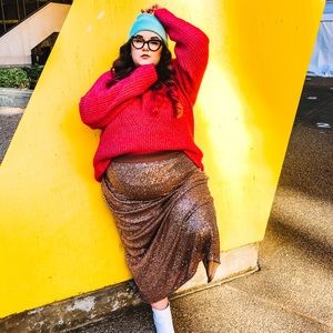 NWT Gold Sparkle Skirt